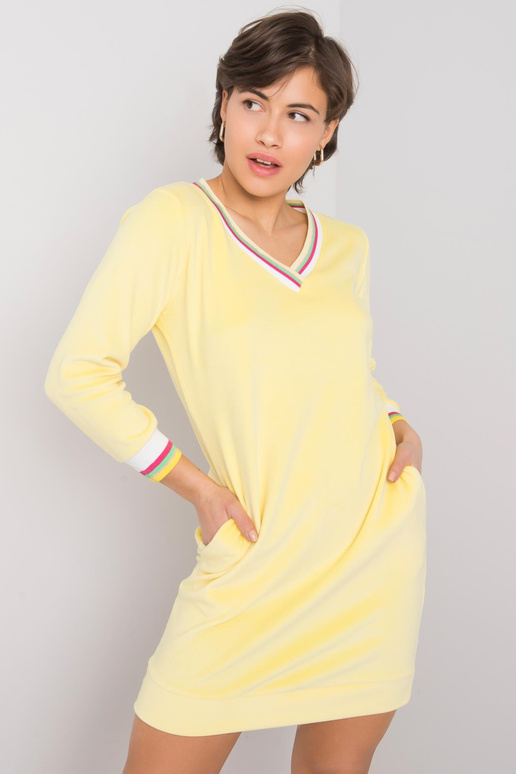 Dzeltena velūra kleita Aspen RUE PARIS Dzeltena velūra kleita Aspen RUE PARIS