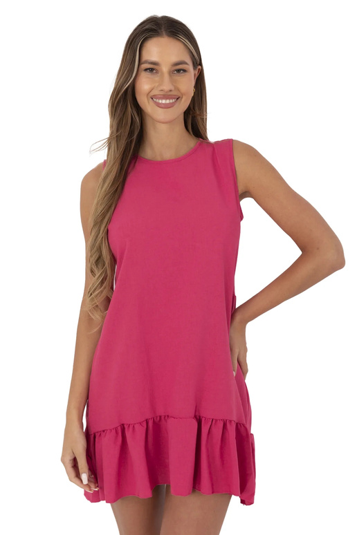 Andre RUE PARIS rozā volānu kleita