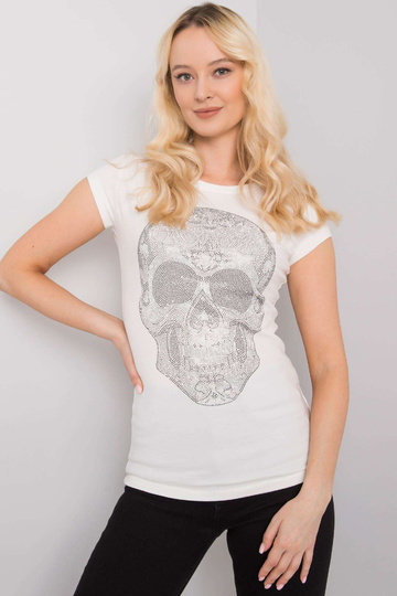 Ecru t-krekls ar Skull...