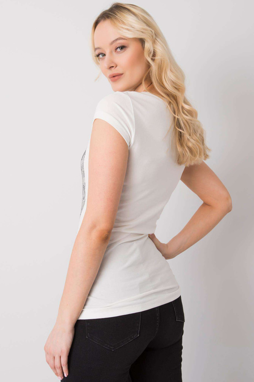 Ecru t-krekls ar Skull aplikāciju