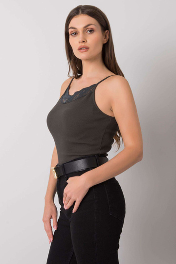 Armine tumši haki rievotu tops 2