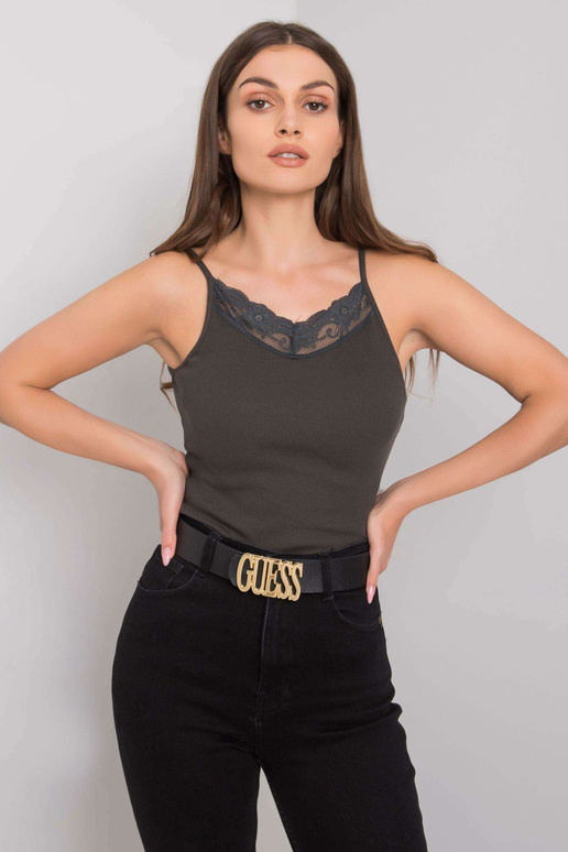 Armine tumši haki rievotu tops