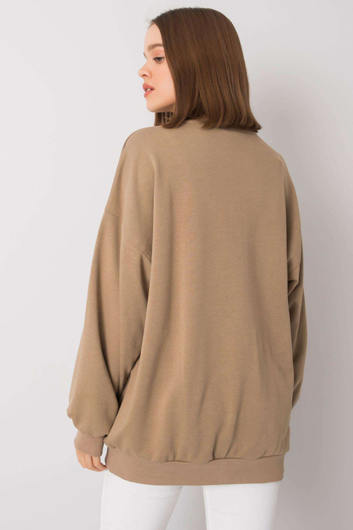 Tumši bēšs sporta krekls ar uzrakstu...