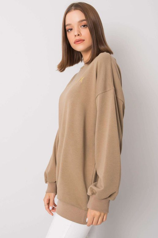 Tumši bēšs sporta krekls ar uzrakstu...