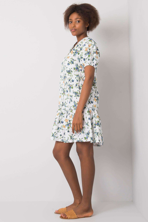 Balta volānu kleita Cassadie RUE PARIS