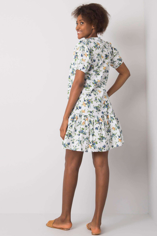 Balta volānu kleita Cassadie RUE PARIS