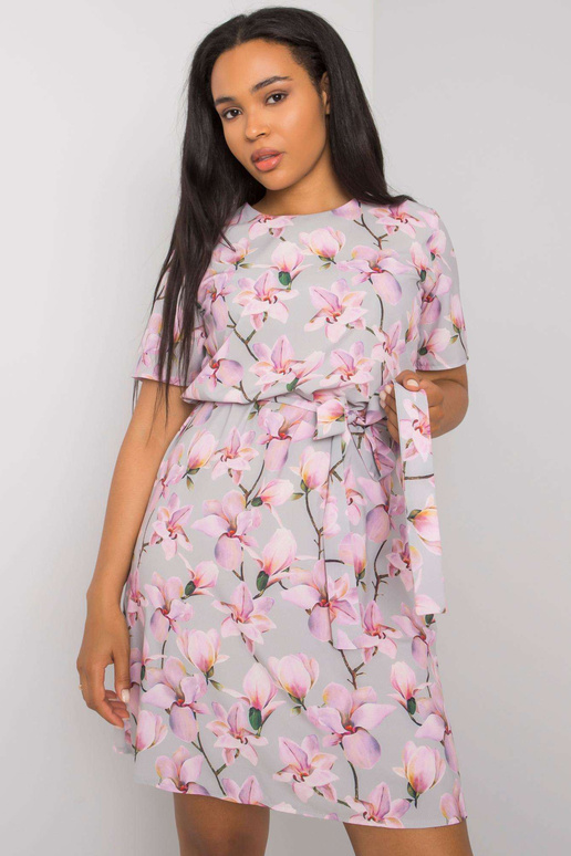 Pelēka raksta liela izmēra kleita Celene