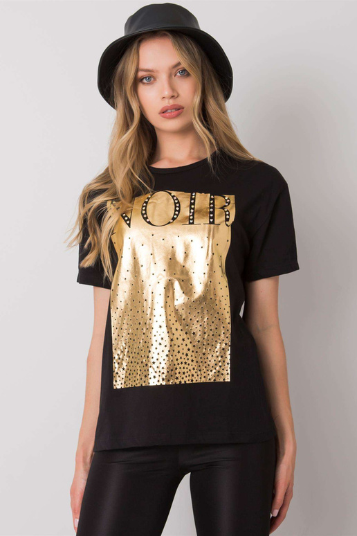 Melns T-krekls ar Gabee apdruku