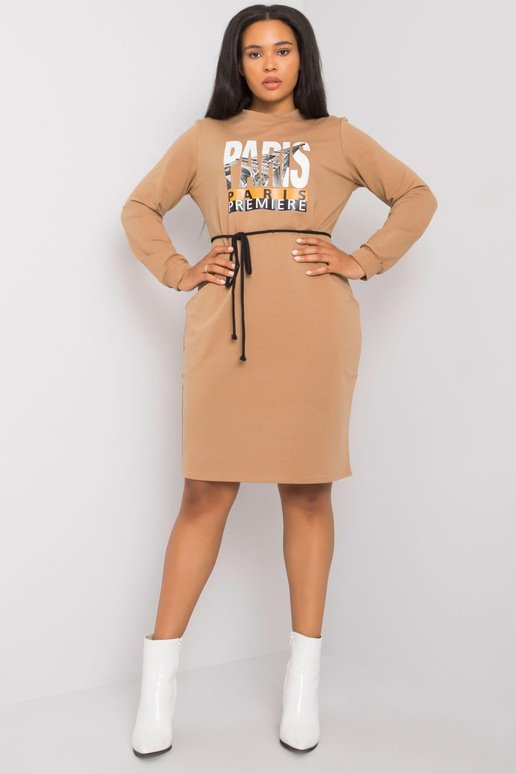 Kamieļu kokvilnas kleita Lareen