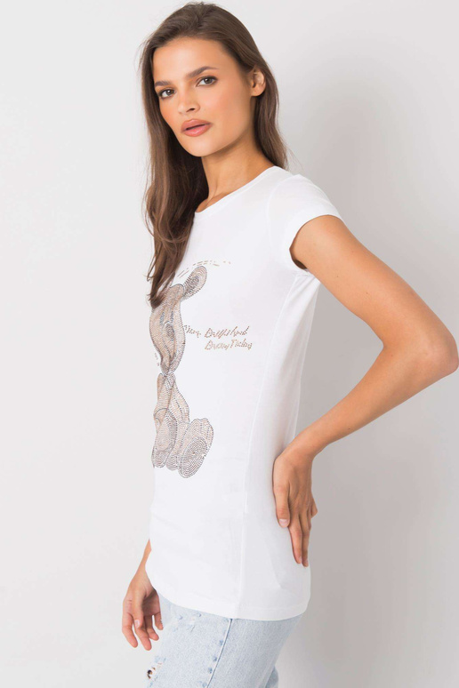 Balts T-krekls ar Misha aplikāciju