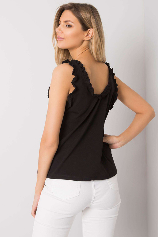 Melns tops ar volāniem Sarai RUE PARIS Melns tops ar volāniem Sarai RUE PARIS