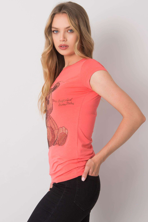 Koraļļu T-krekls ar Misha aplikāciju