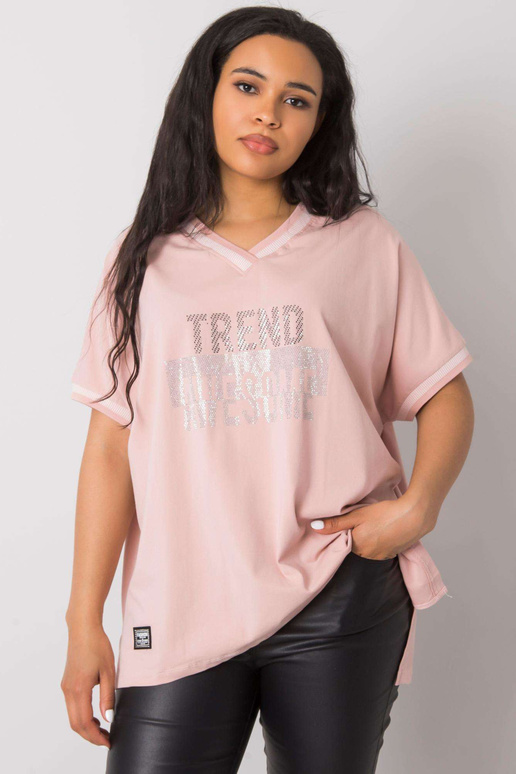Netīri rozā plus izmēra blūze ar...