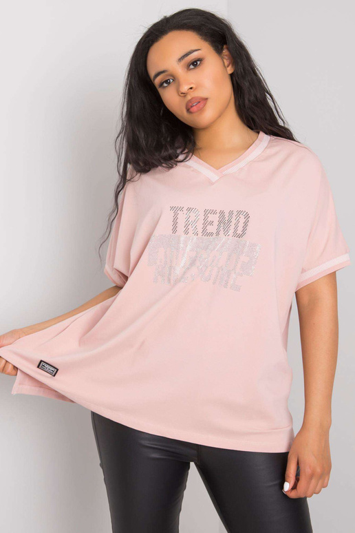 Netīri rozā plus izmēra blūze ar...