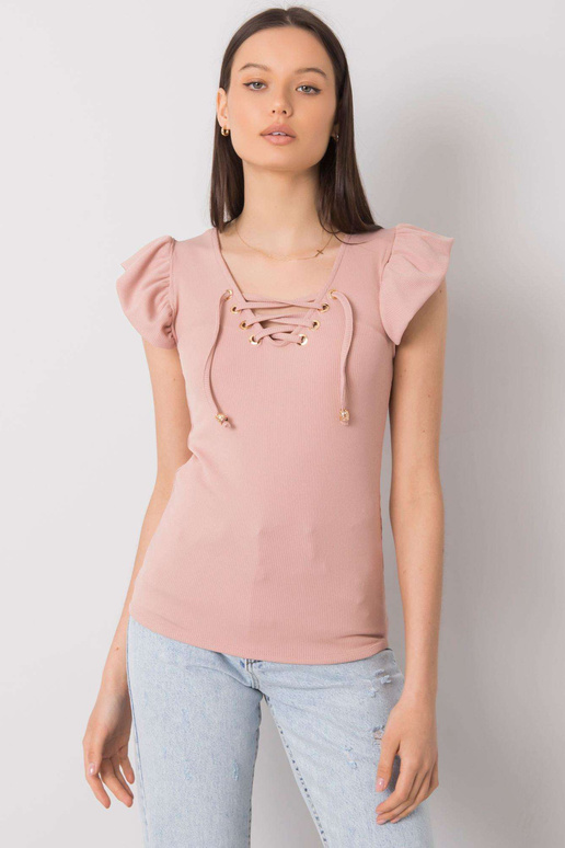 Netīri rozā blūze ar Waverly šņorēm