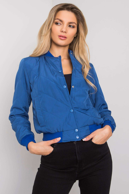 Sherise tumši zila stepēta bomberjaka