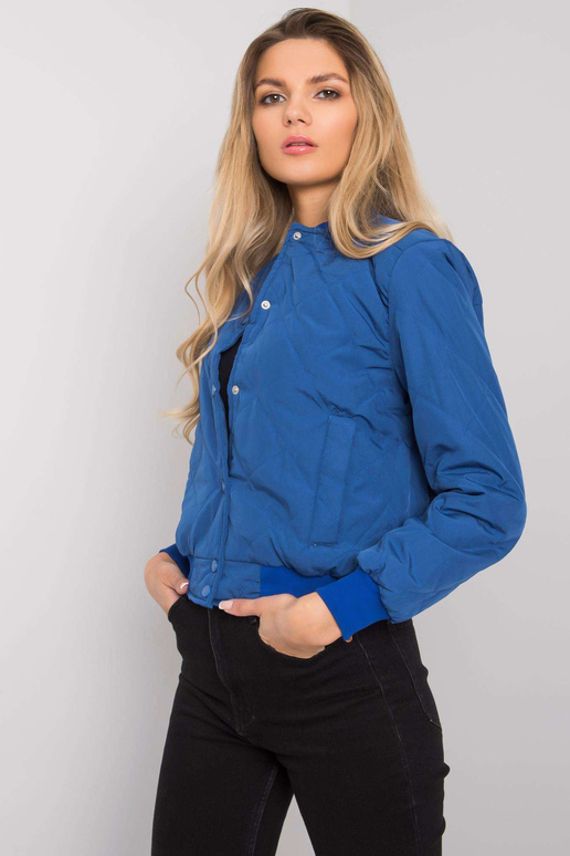 Sherise tumši zila stepēta bomberjaka