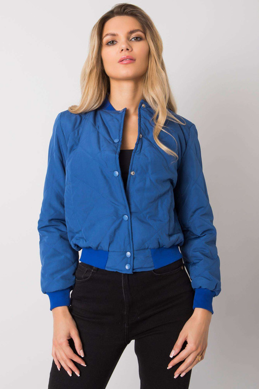 Sherise tumši zila stepēta bomberjaka