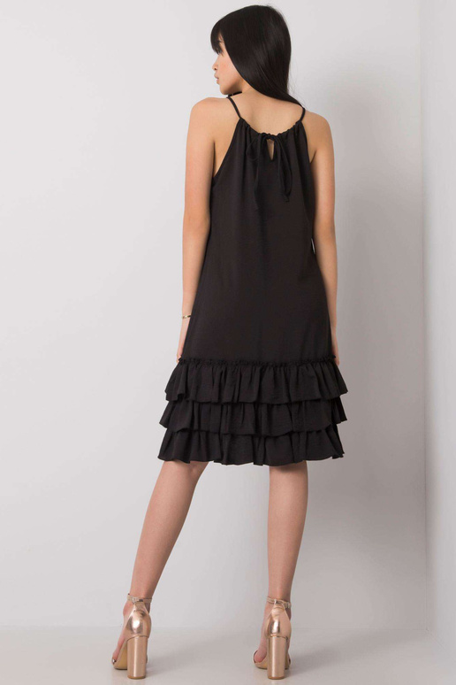 Melna kleita ar volāniem Routh RUE PARIS