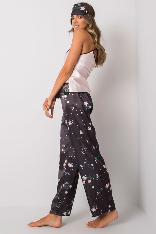 Melns un rozā trīsdaļīgs guļamkomplekts