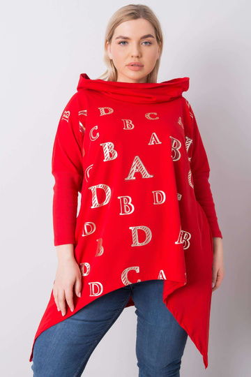 Aina Red Liela izmēra Hoodie