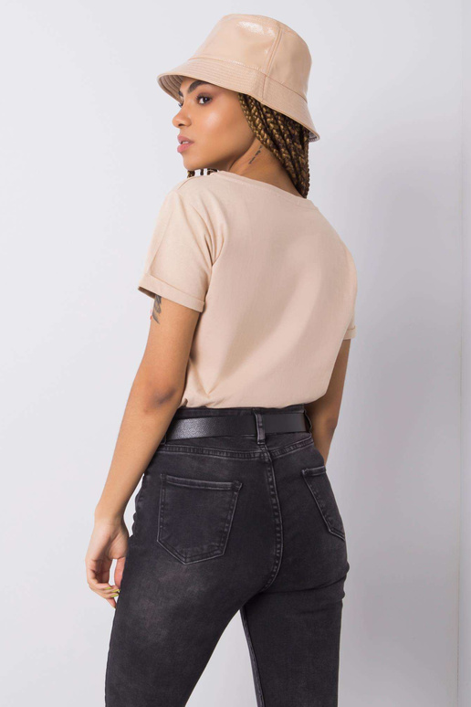 Bēšs T-krekls ar apdruku Tiziana OCH...