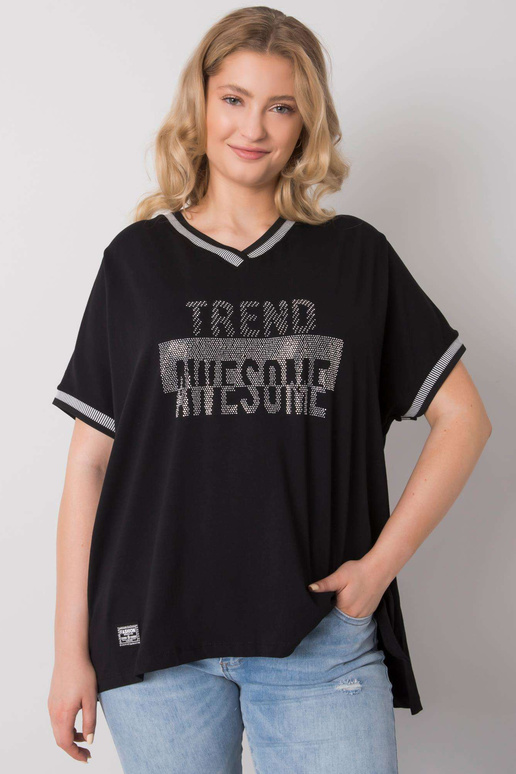 Melna plus izmēra blūze ar Billi...