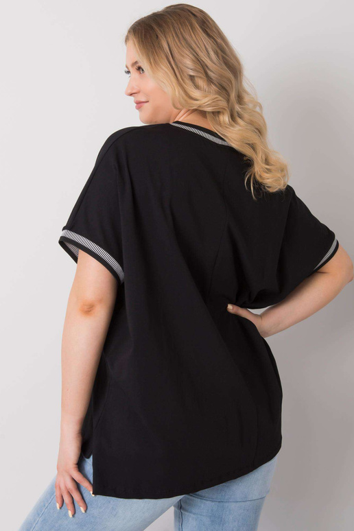 Melna plus izmēra blūze ar Billi...