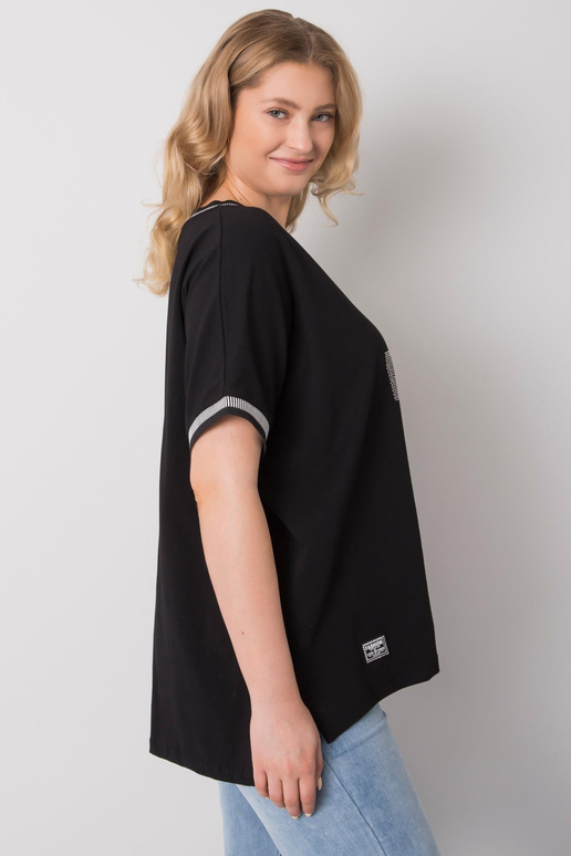 Melna plus izmēra blūze ar Billi...