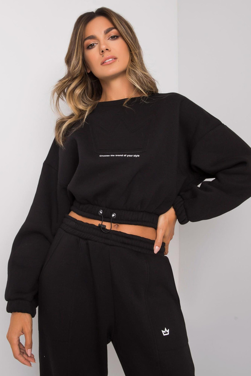 Melns Maleah divdaļīgs džemperu...