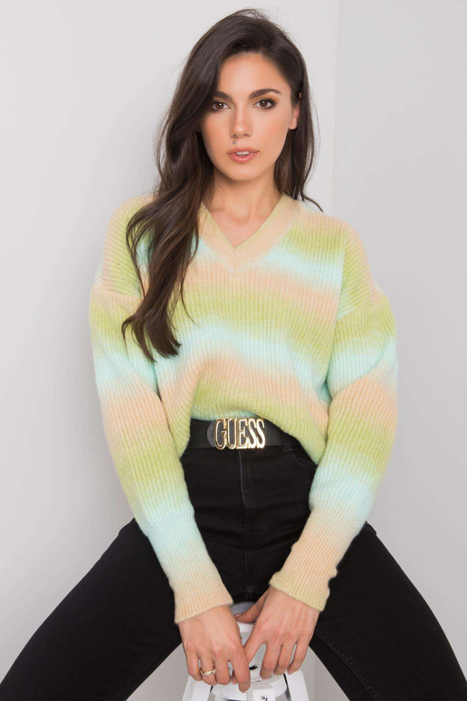Zaļi-bēšs ombre džemperis Maritza RUE...