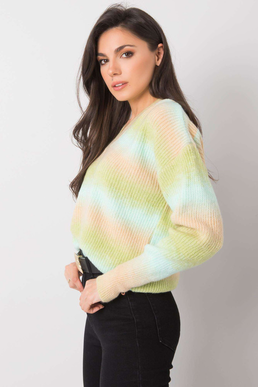 Zaļi-bēšs ombre džemperis Maritza RUE...