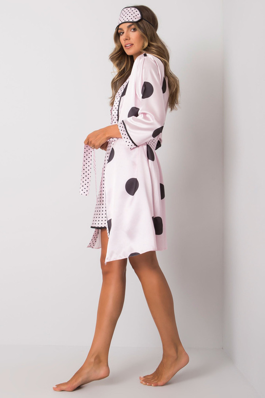 Gaiši rozā nakts komplekts ar zirņiem