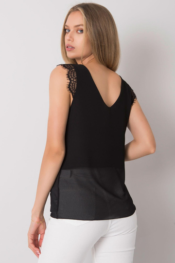 Melns safīra mežģīņu tops 2