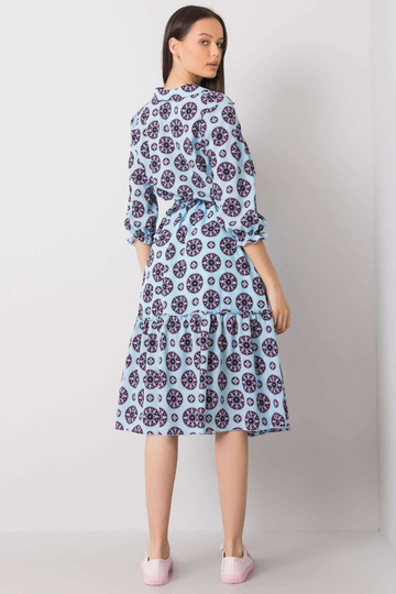 Zila kleita ar apdrukām...