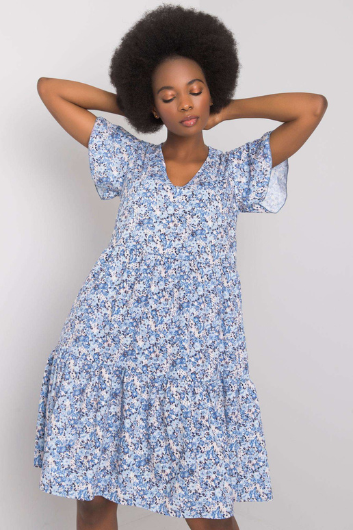 Zila volānu kleita Genevieve RUE PARIS Zila volānu kleita Genevieve RUE PARIS