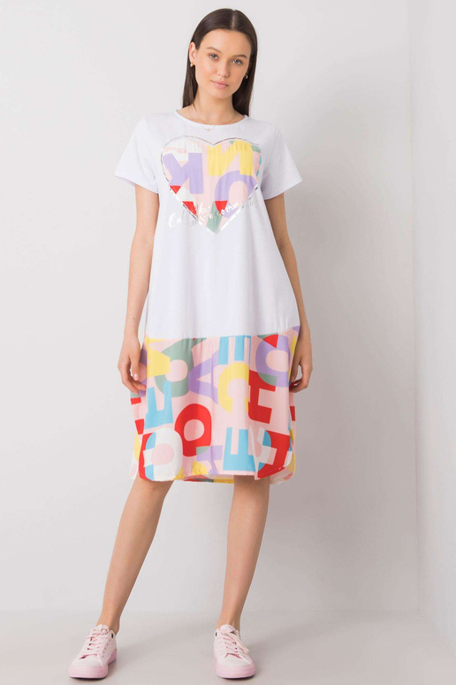 Balta un gaiši rozā kleita ar... Balta un gaiši rozā kleita ar...