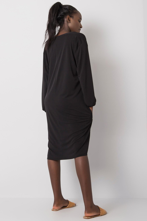 Melna V kakla kleita Yetta