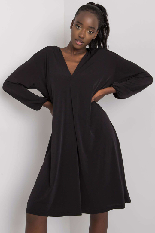 Melna V kakla kleita Yetta