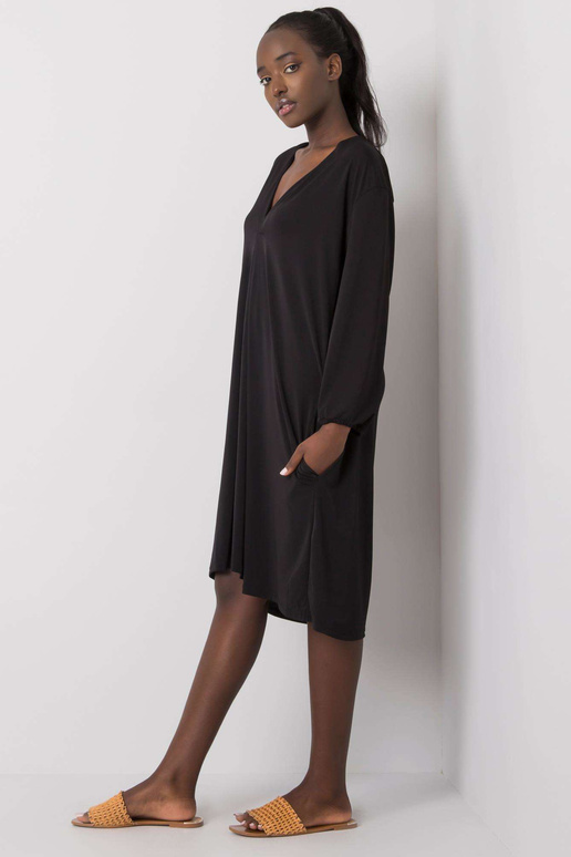 Melna V kakla kleita Yetta