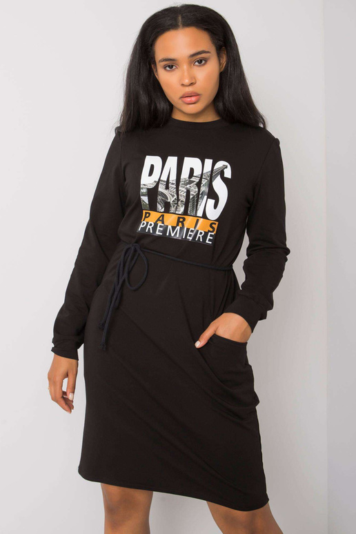 Melna Lareen kokvilnas kleita