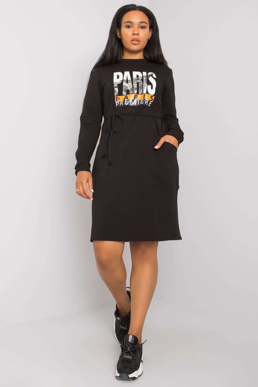 Melna Lareen kokvilnas kleita