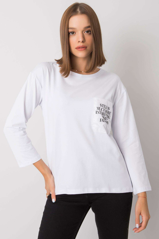 Balta blūze ar kabatiņu Tianna