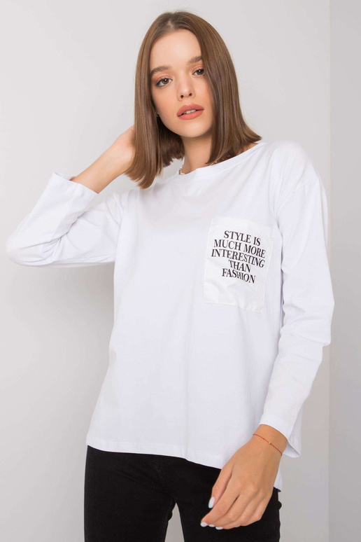 Balta blūze ar kabatiņu Tianna