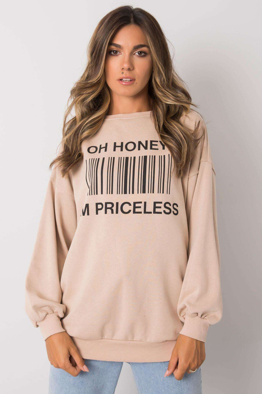 Bēšs sporta krekls ar Karis apdruku