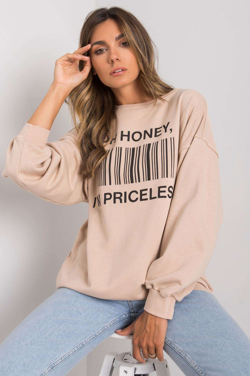 Bēšs sporta krekls ar Karis apdruku