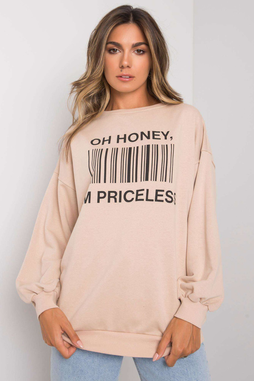 Bēšs sporta krekls ar Karis apdruku