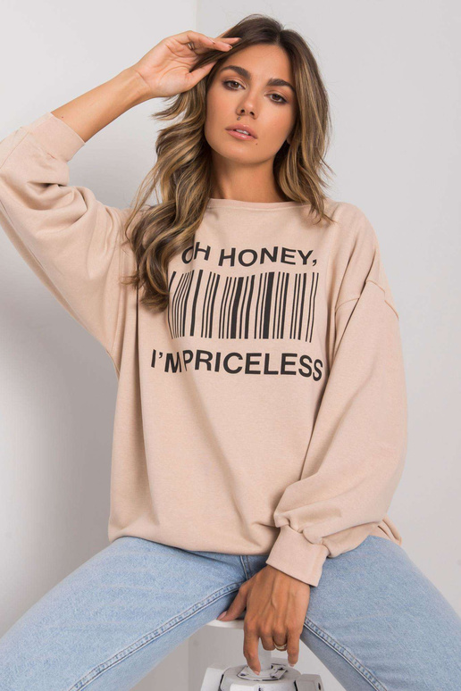 Bēšs sporta krekls ar Karis apdruku