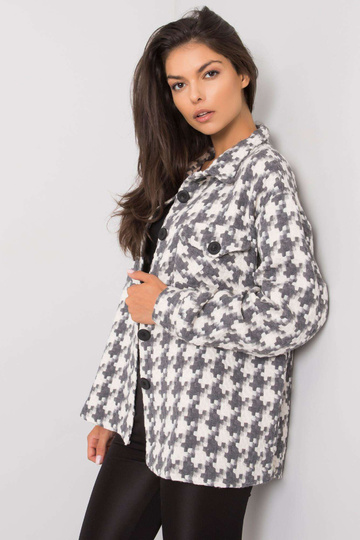 Balts un pelēks krekls ar...