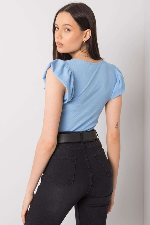 Gaiši zila blūze ar Waverly šņorēm